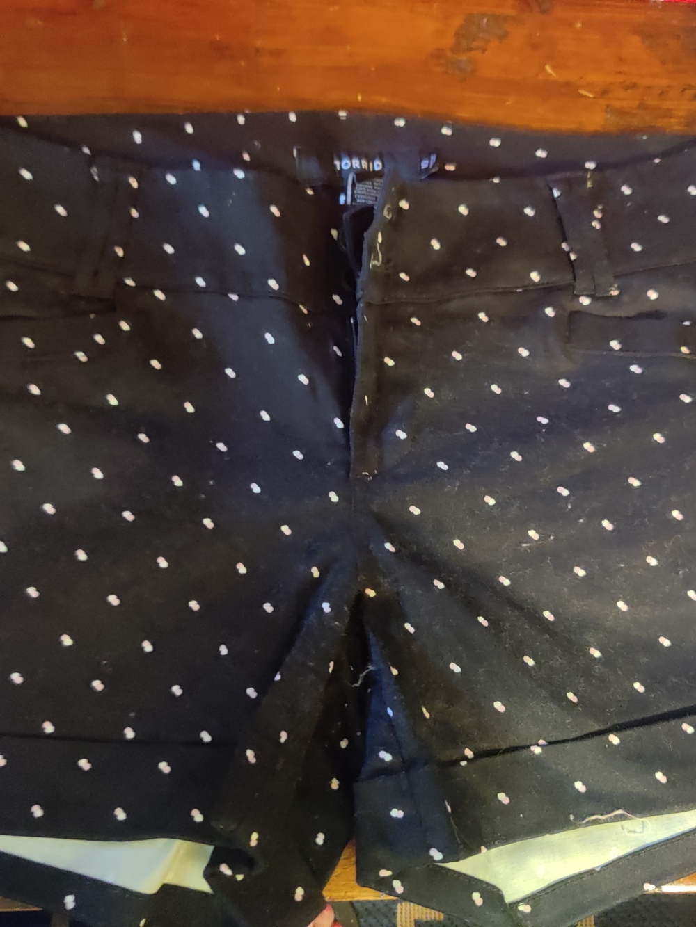 Black Dot Print Shorts